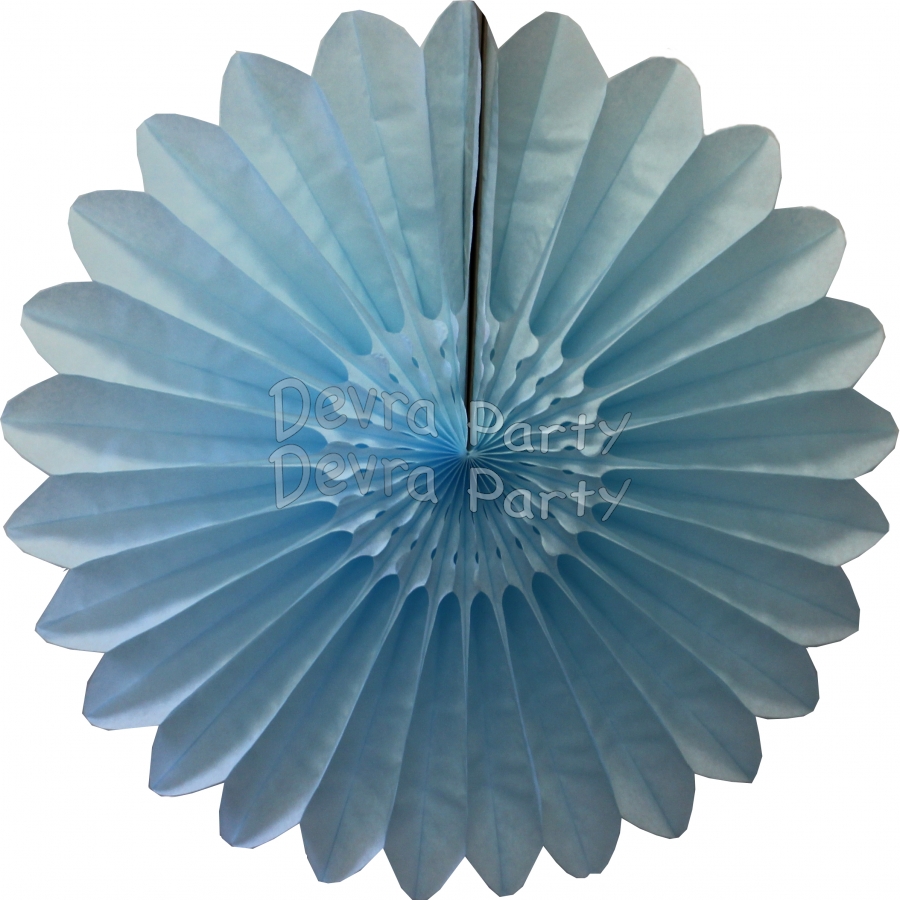 Fanburst Decoration Light Blue (12 pcs) - Click Image to Close