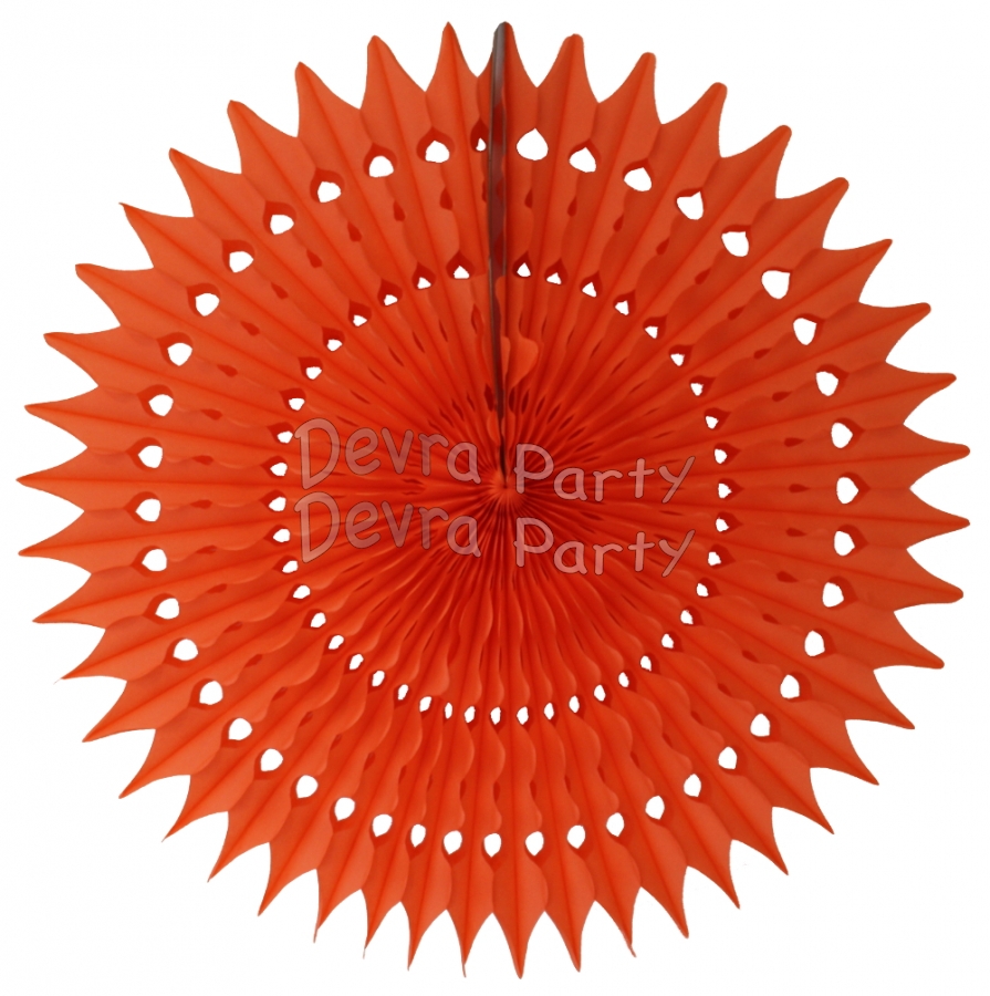 21 Inch Tissue Fan Orange (12 pcs) - Click Image to Close