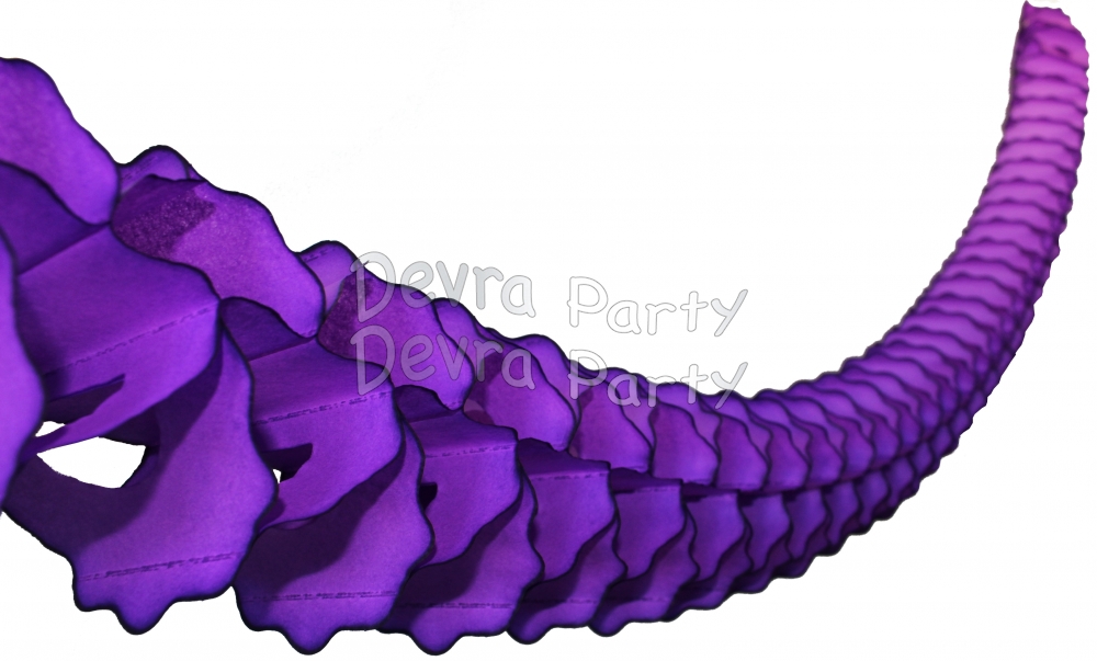 12 Foot Purple Oval Garland (12 pcs) - Click Image to Close
