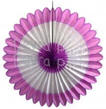 27 Inch Deluxe Fan Lilac White Lilac (12 pcs)
