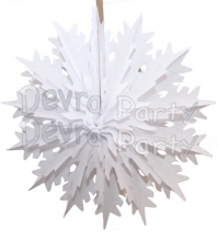 19 Inch Tissue Paper Snowflake White (12 Pieces)