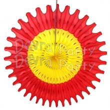 Red Yellow 18 Inch Fan Decoration (12 pcs)