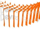 Orange Streamer Garland Decoration (12 pcs)
