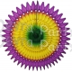 Mardi Gras Tissue Fan Decoration 21 Inch (12 pcs)