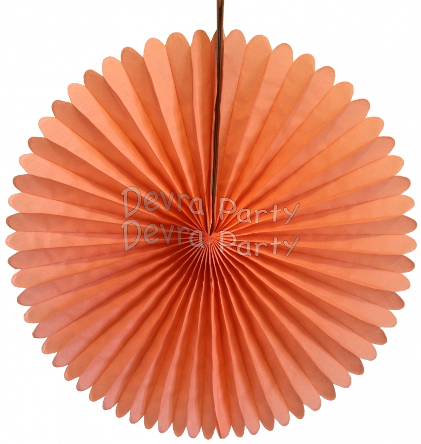 13 Inch Fan Decorations Peach - Classic Pastel (12 PCS) - Click Image to Close