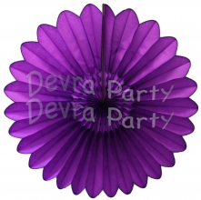 Purple Tissue Paper Fanburst Decoration (12 pcs)