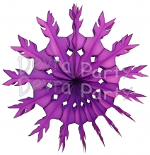15 Inch Purple Tissue Paper Snowflake Decoration (12 pcs)