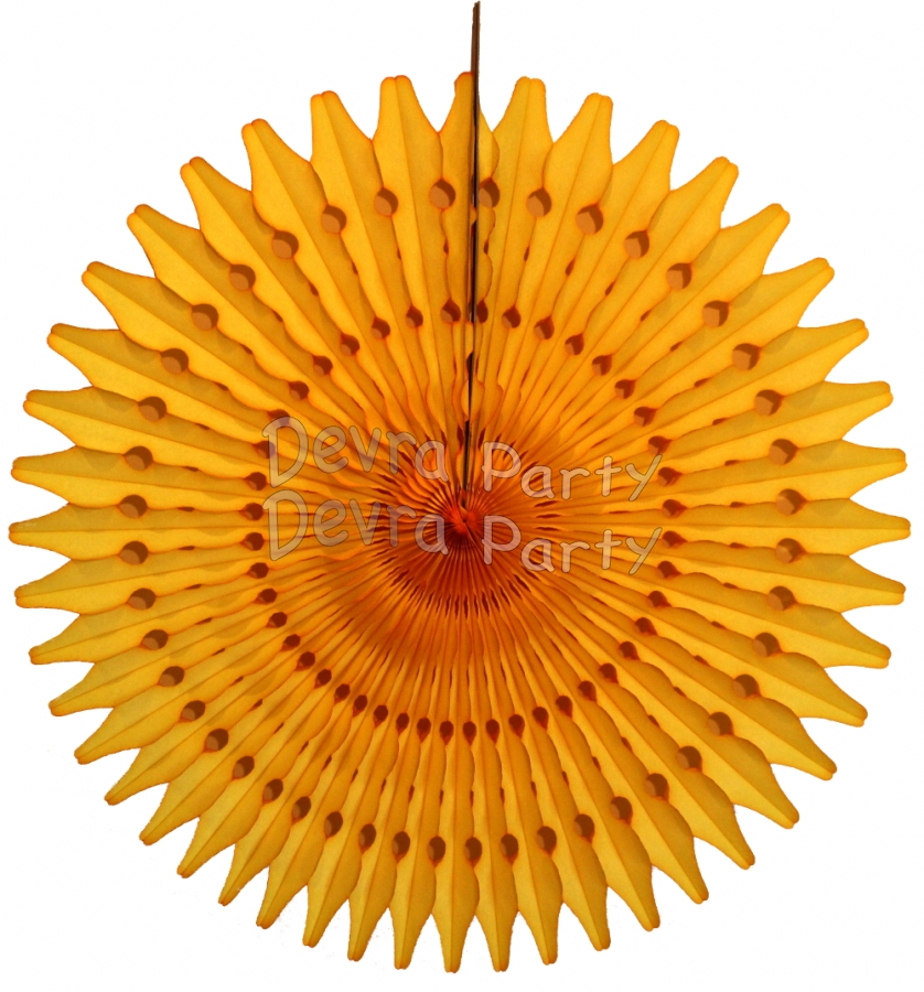 21 Inch Tissue Fan Gold (12 pcs) - Click Image to Close