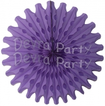 Lavender 18 Inch Tissue Paper Fan (12 Pieces)