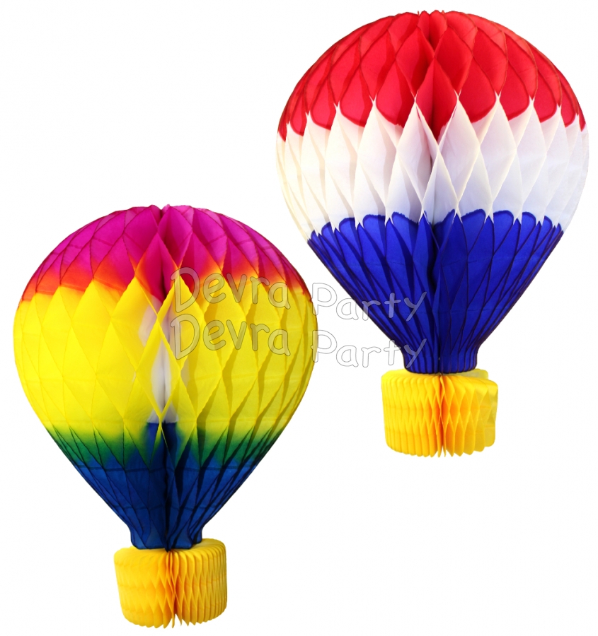 16 Inch Tissue Paper Hot Air Balloon (6-pack) - Click Image to Close
