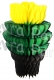 16 Inch Jamaican Black Yellow Green Tissue Flowerpot (12 pcs)