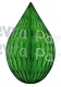 5 Inch Lime Green Rain Drop Ornament Decoration (12 pcs)