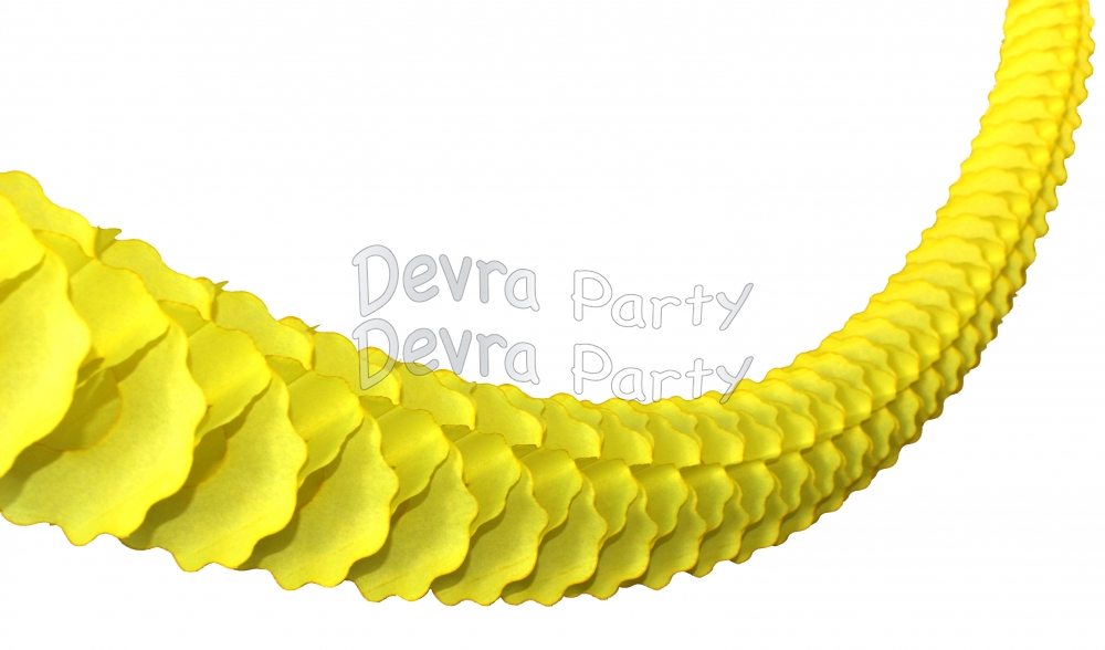 12 Foot Yellow Oval Garland (12 pieces) - Click Image to Close