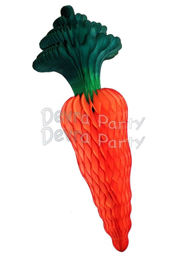 Large 18 Inch Honeycomb Carrot Decoration (6 pcs) - Click Image to Close