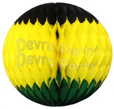 Jamaican Black Yellow Green Tissue Paper Ball (12 pcs)