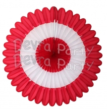 27 Inch Deluxe Fan Red White Red (12 pcs)