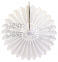 White Tissue Fanburst Decoration (12 pcs)