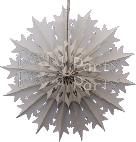 19 Inch Tissue Paper Snowflake Gray (12 Pieces) - Click Image to Close