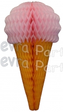 Pink 20 Inch Tissue Paper Ice Cream Cones (6 pieces)
