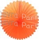 27 Inch Deluxe Fan Decoration Orange (12 pcs)
