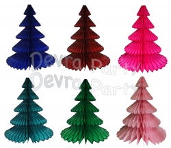 17 Inch Honeycomb Tissue Paper Tree- ALL COLORS (12 pcs)