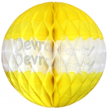 Yellow and White Honeycomb Tissue Balls (12 pcs)