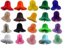 24 Inch Honeycomb Tissue Paper Bells Solid Colors (12 pcs)