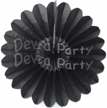 Tissue Fanburst Decoration Black (12 pcs)