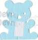 12 Foot Tissue Paper Teddy Bear Garland (6 pcs)