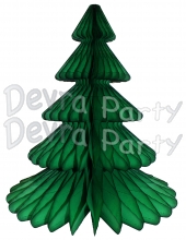 17 Inch Honeycomb Tissue Paper Tree- Classic Dark Green (12 pcs)
