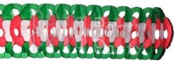 Full Tissue Garland Christmas Colored (12 pcs)