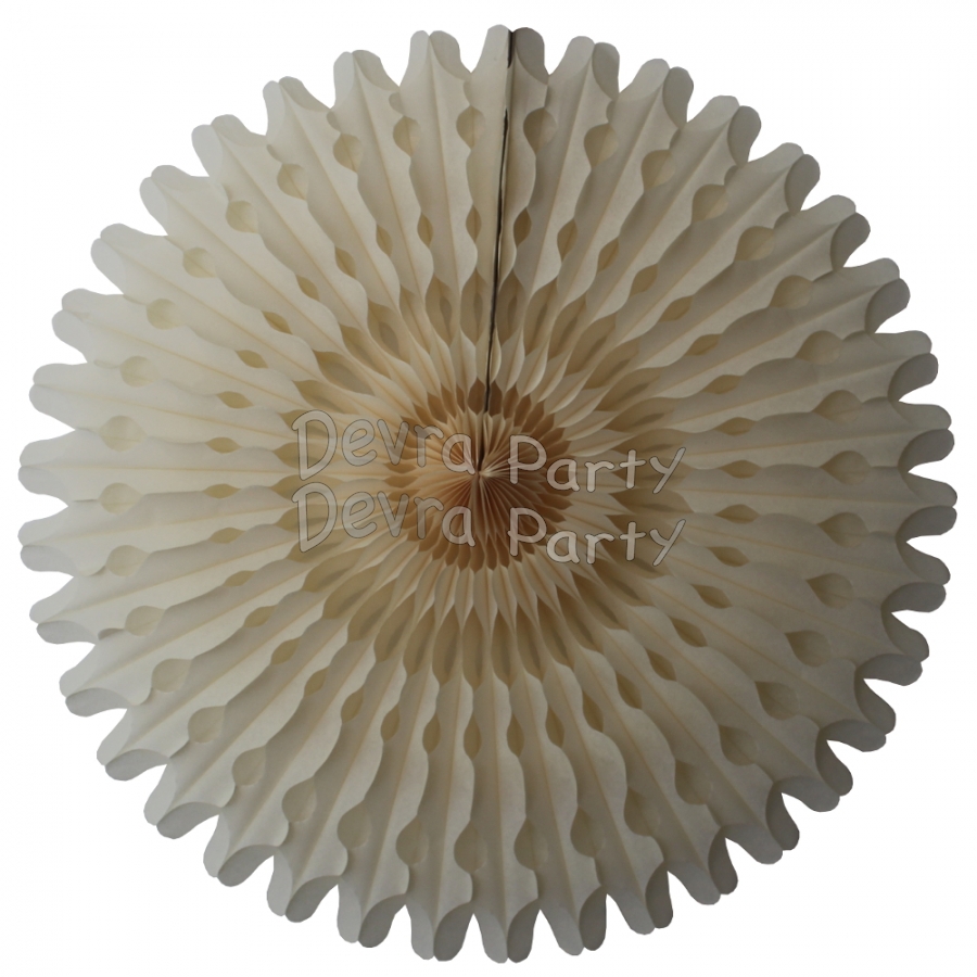 26 Inch Tissue Fan Classic and Vintage Ivory (12 pcs) - Click Image to Close