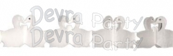 6 Foot Tissue Paper Swan Garland (12 pcs)