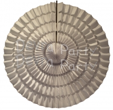 16 Inch Tissue Paper Striped Fan White (12 pcs)