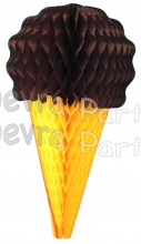 Brown 20 Inch Tissue Paper Ice Cream Cones (6 pieces)