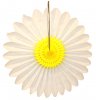 Yellow and White Daisy Fanburst Decoration (12 pcs)