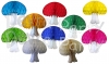 Multi-Colored 16 Inch Honeycomb Mushroom Decorations (6 pcs)