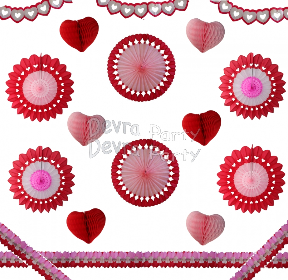 Valentine Day Decoration Kit, Large (24 pieces) - Click Image to Close