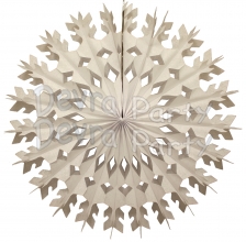 22 Inch White Tissue Paper Snowflake Decoration (12 pcs)