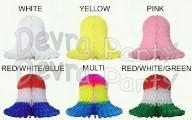 9 Inch Solid and Multicolor Honeycomb Decoration Bells (12 pcs)
