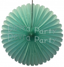 27 Inch Mint Green Tissue Paper Deluxe Fan (12 pcs)