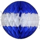 Dark Blue and White Honeycomb Tissue Paper Balls (12 pcs)