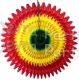 21 Inch Tissue Fan Fiesta Red/Yellow/Green (12 pcs)