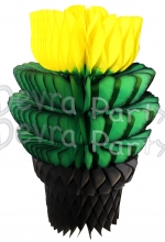 16 Inch Jamaican Black Yellow Green Tissue Flowerpot (12 pcs)