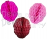 Honeycomb Raspberry Decoration, 13.5 Inches (12 pcs)