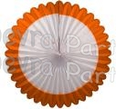 27 Inch Deluxe Fan Orange White (12 pcs)