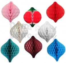 12 Inch Oval Spinning Top Honeycomb Ornament Decoration (12 pcs)