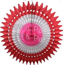Valentine Tissue Fan Decoration 21 Inch (12 pcs)