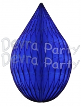 5 Inch Dark Blue Rain Drop Ornament Decoration (12 pcs)