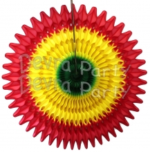 21 Inch Tissue Fan Fiesta Red/Yellow/Green (12 pcs)